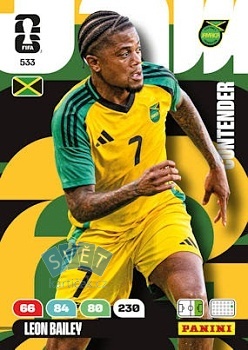 Leon Bailey Jamaica Panini FIFA World Cup 2026 Adrenalyn XL Contenders #533